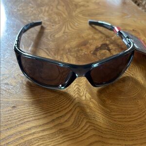 Sleek Black Wraparound Sunglasses